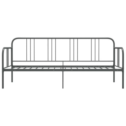 Divano Letto Grigio in Metallo 90x200 cm