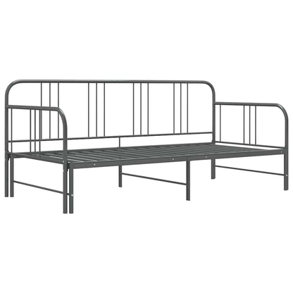 Telaio Divano Letto Estraibile Grigio in Metallo 90x200 cm