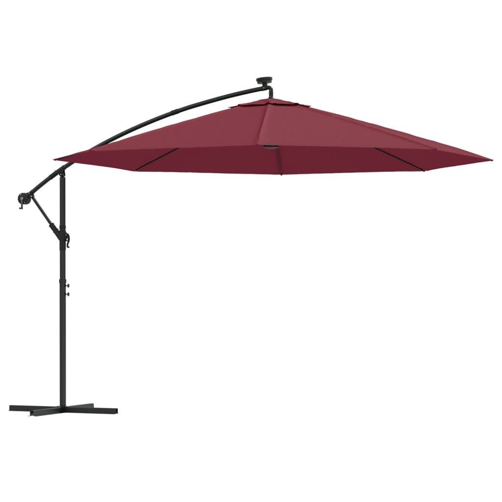 Ombrellone a Sbalzo con LED Rosso BordÃƒÂ² 350 cm