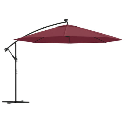 Ombrellone a Sbalzo con LED Rosso BordÃƒÂ² 350 cm
