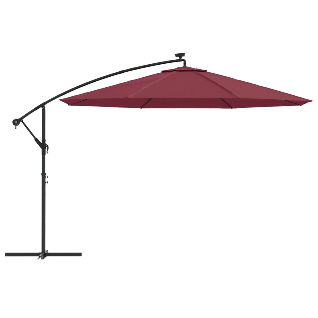 Ombrellone a Sbalzo con LED Rosso BordÃƒÂ² 350 cm
