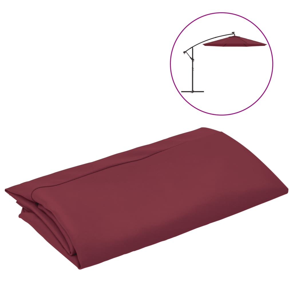 Telo di Ricambio per Ombrellone a Sbalzo Rosso BordÃ² 300 cm