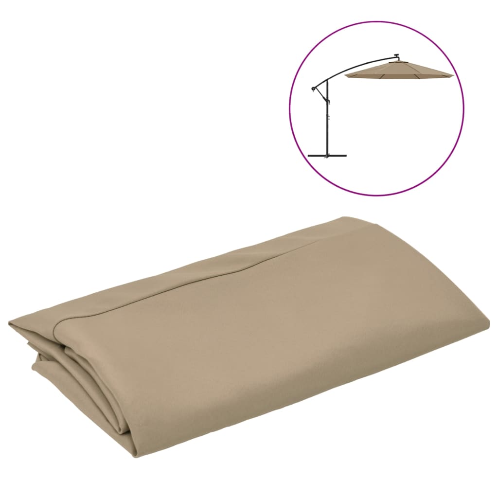 Telo di Ricambio per Ombrellone Grigio Talpa 350 cm