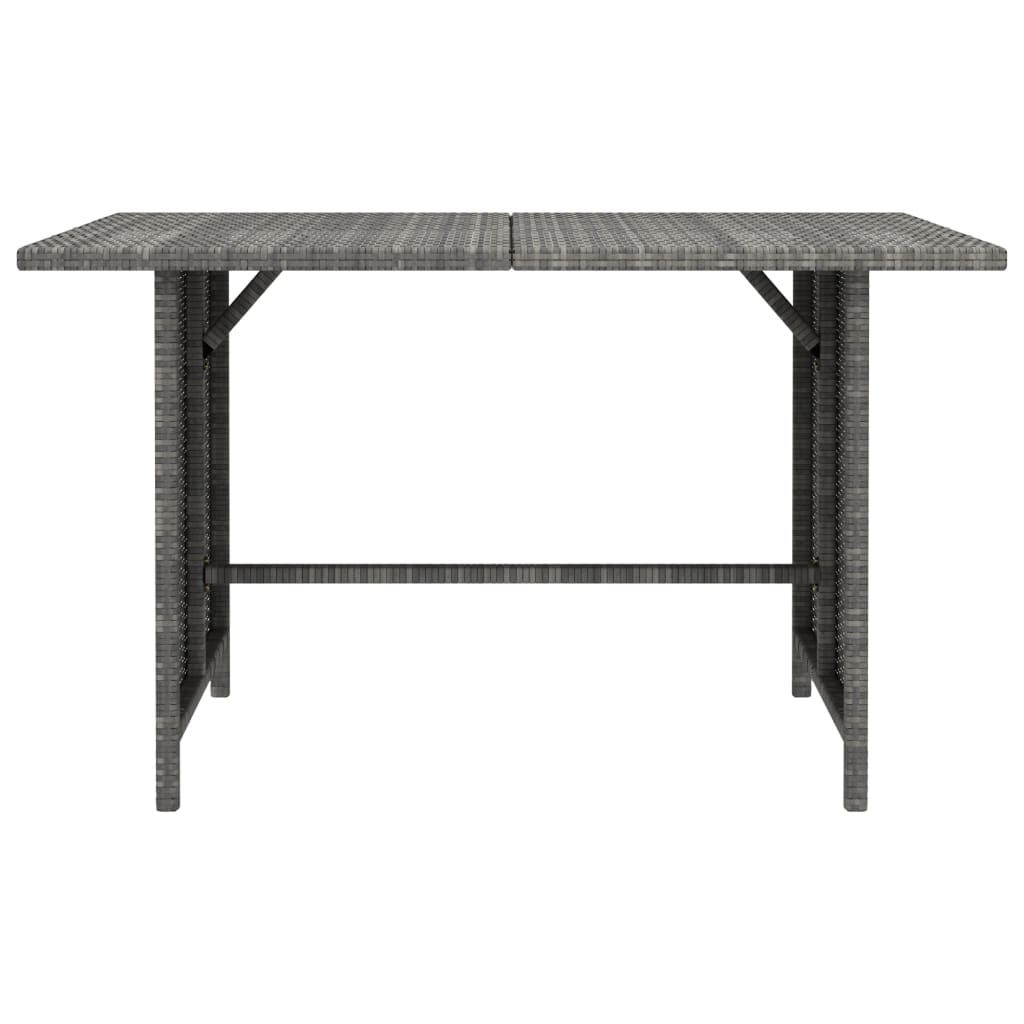 Tavolo da Pranzo da Giardino Grigio 110x70x65 cm in Polyrattan