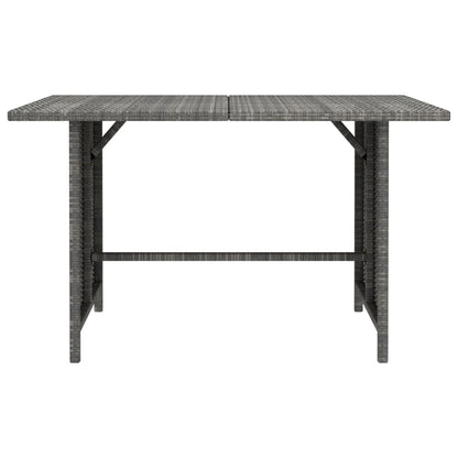Tavolo da Pranzo da Giardino Grigio 110x70x65 cm in Polyrattan