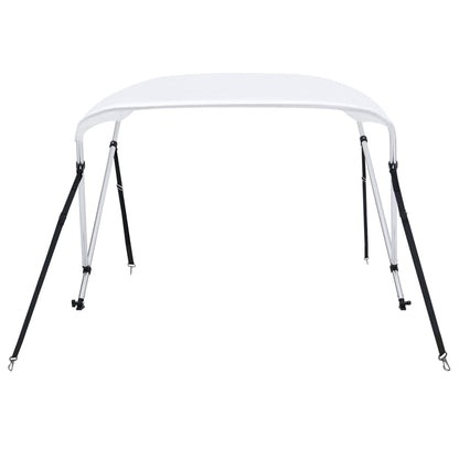 Bimini di Prua con Tendalino a 2 Archi Bianco 150x120x110 cm