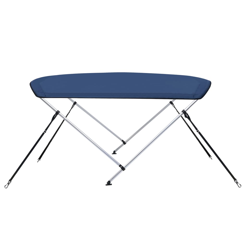 Bimini di Prua con Tendalino a 2 Archi Blu Marino 180x150x110cm