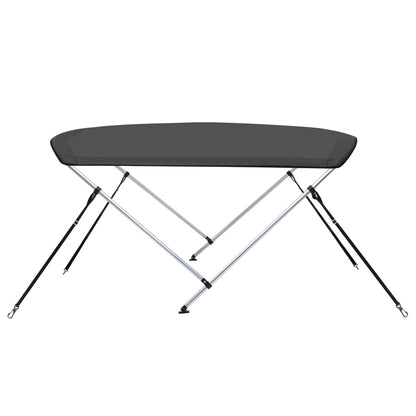 Bimini di Prua con Tendalino a 2 Archi Antracite 180x150x110 cm