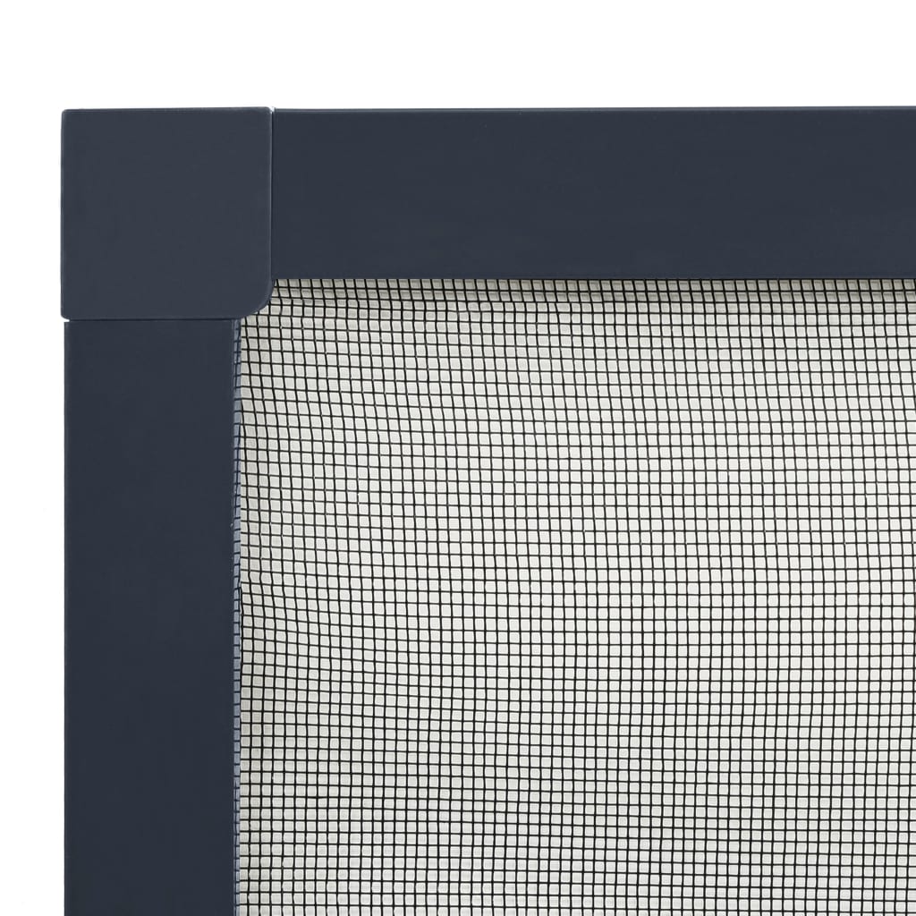 Zanzariera per Finestre Antracite 100x120 cm