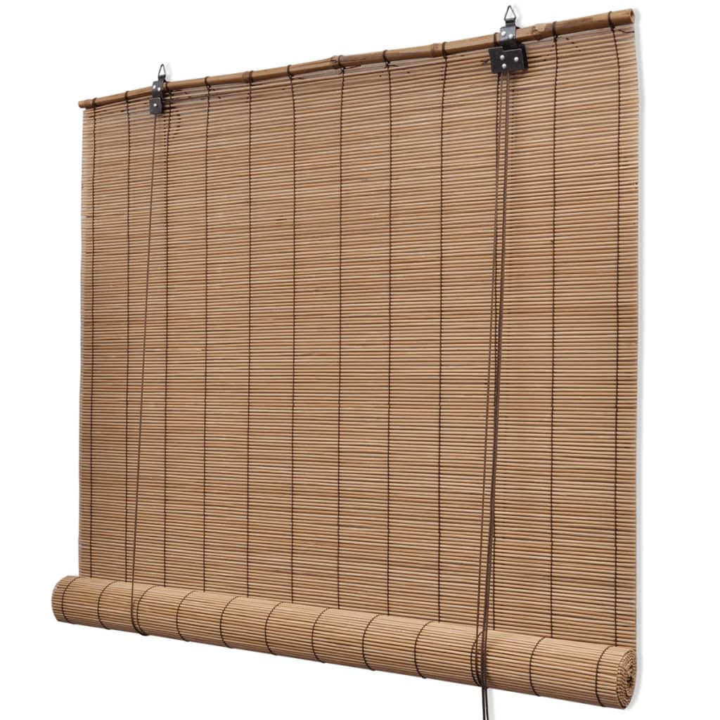 Tende a Rullo in BambÃ¹ 2pz 80x160cm Marroni