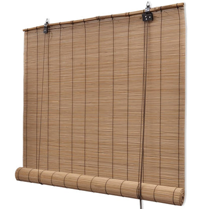 Tende a Rullo in BambÃ¹ 2pz 80x160cm Marroni