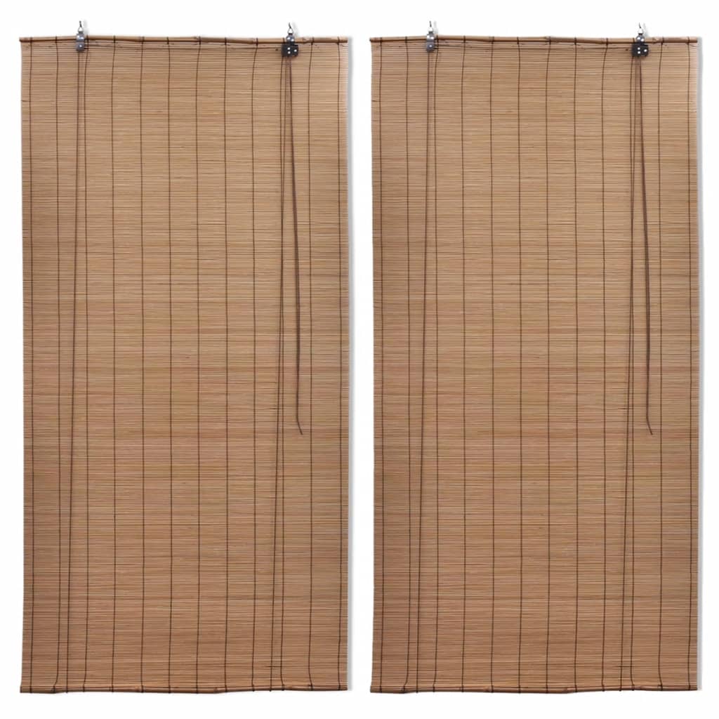 Tende a Rullo in BambÃ¹ 2pz 100x160 cm Marroni