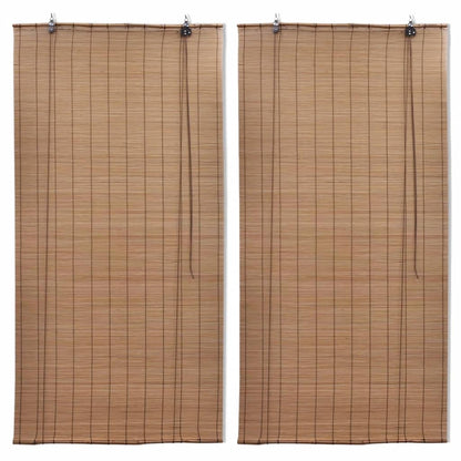 Tende a Rullo in BambÃ¹ 2pz 100x160 cm Marroni