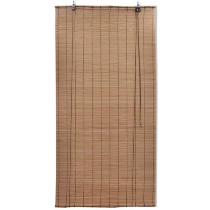 Tende a Rullo in BambÃƒÂ¹ 2 pz Marroni 120x220 cm