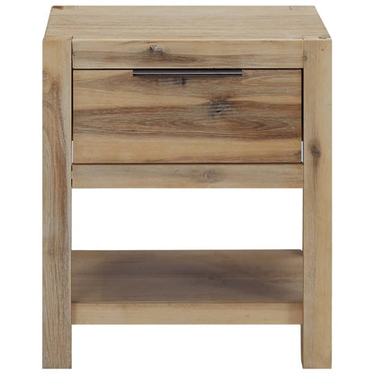 Comodini con Cassetti 2 pz 40x30x48 cm Legno Massello di Acacia