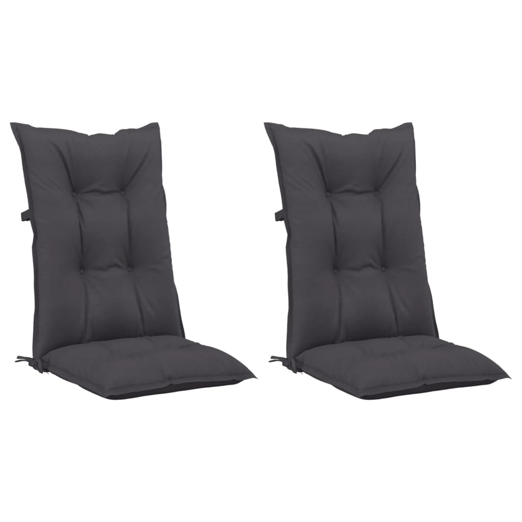 Cuscini per Sedie 2 pz Antracite 120x50x7 cm in Tessuto