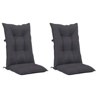 Cuscini per Sedie 2 pz Antracite 120x50x7 cm in Tessuto