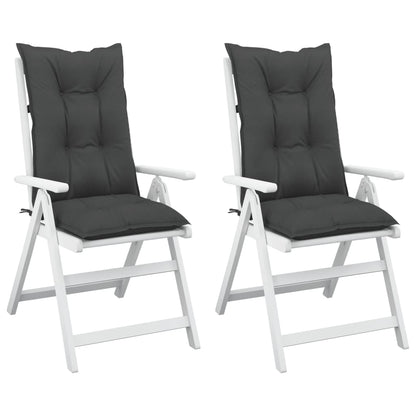 Cuscini per Sedie 2 pz Antracite 120x50x7 cm in Tessuto