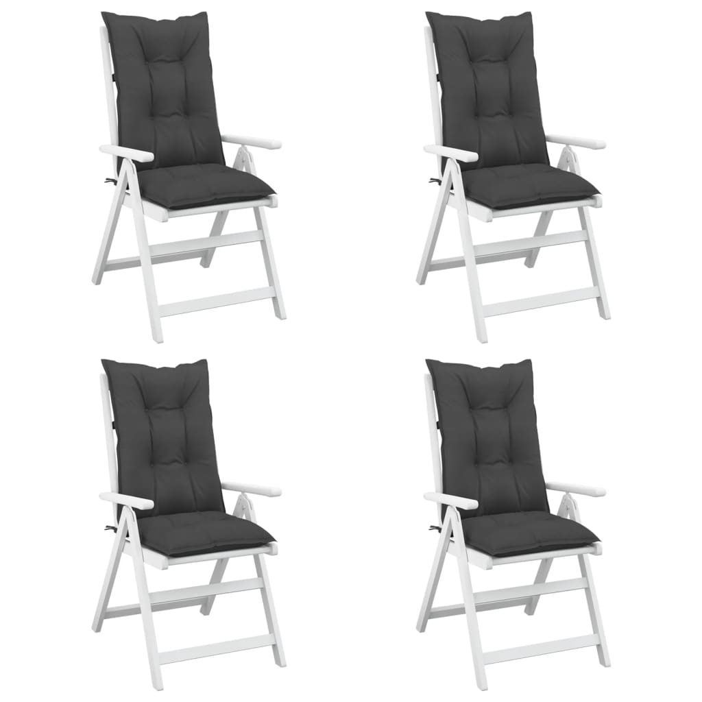 Cuscini per Sedie 4 pz Antracite 120x50x7 cm in Tessuto