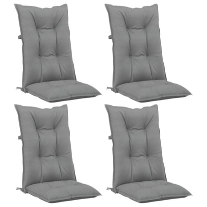 Cuscini per Sedie 4 pz Grigie 120x50x7 cm in Tessuto