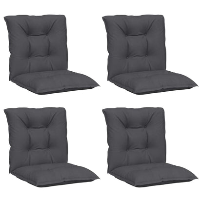 Cuscini per Sedia da Giardino 4 pz Antracite 100x50x7cm Tessuto