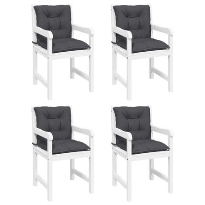 Cuscini per Sedia da Giardino 4 pz Antracite 100x50x7cm Tessuto