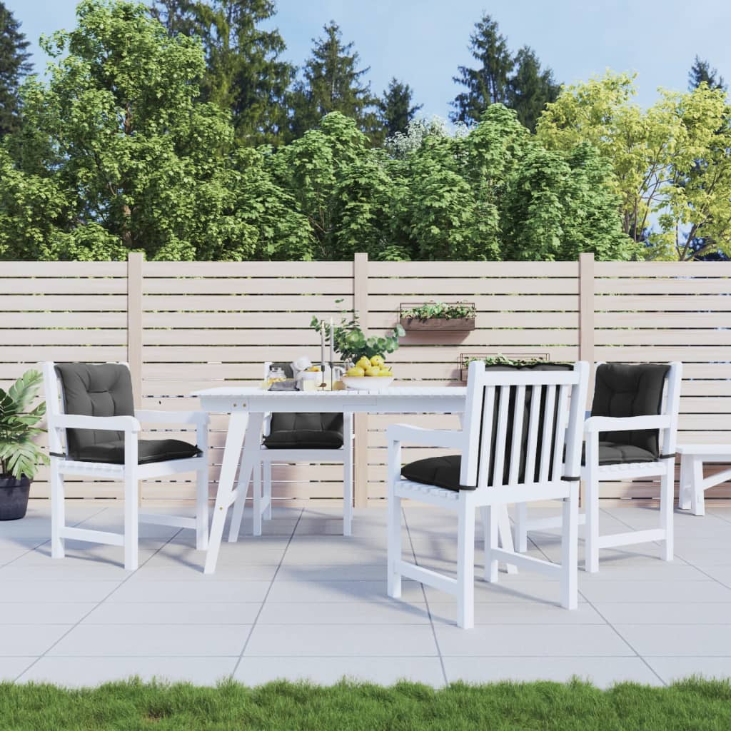 Cuscini per Sedia da Giardino 4 pz Antracite 100x50x7cm Tessuto