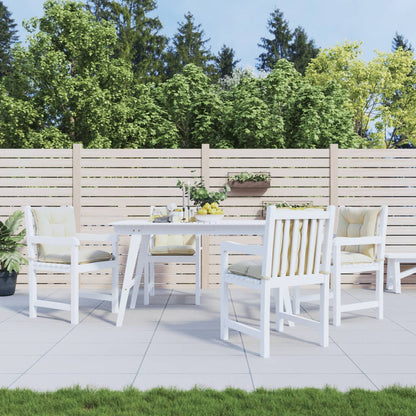 Cuscini per Sedia da Giardino 4 pz Crema 100x50x7 cm Tessuto