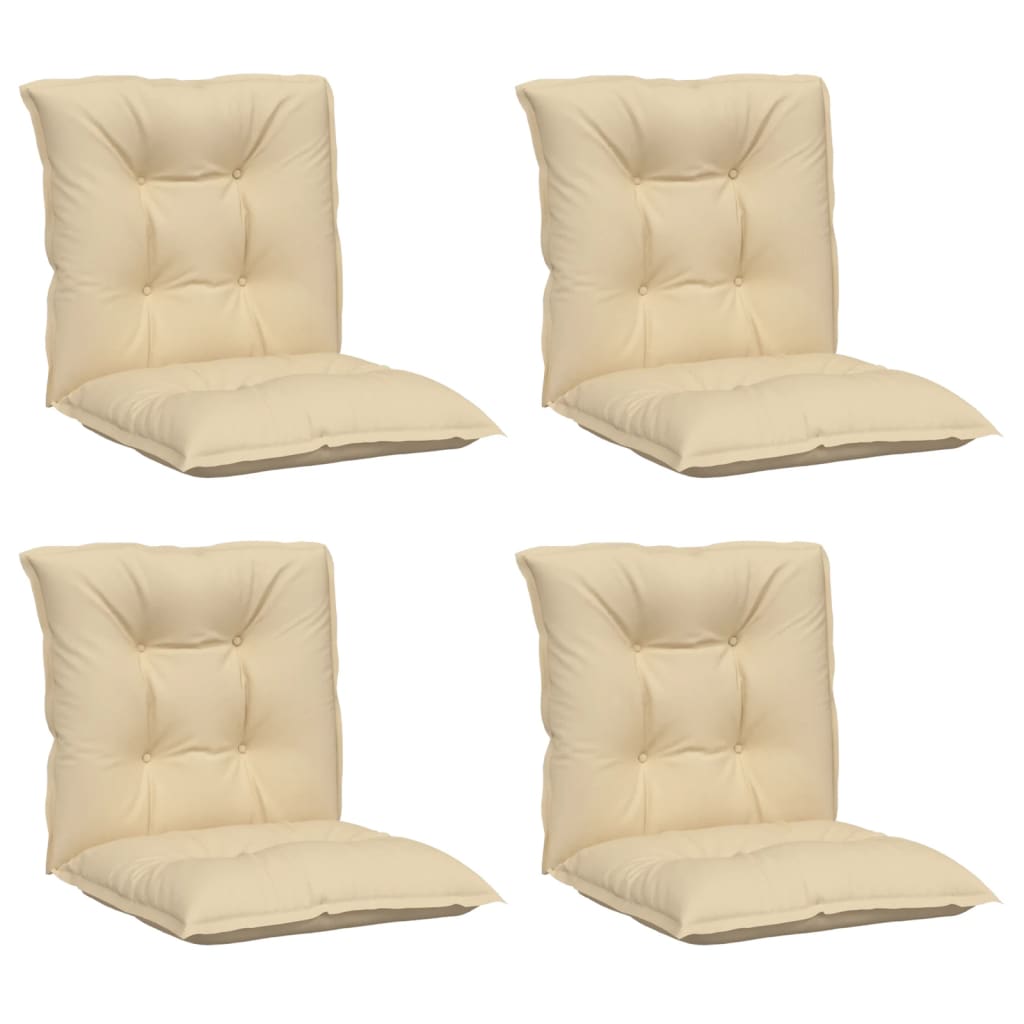 Cuscini per Sedia da Giardino 4 pz Beige 100x50x7 cm Tessuto