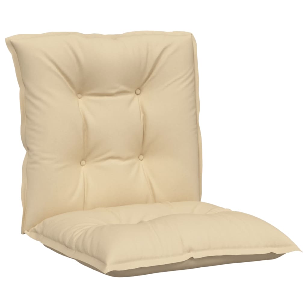 Cuscini per Sedia da Giardino 4 pz Beige 100x50x7 cm Tessuto