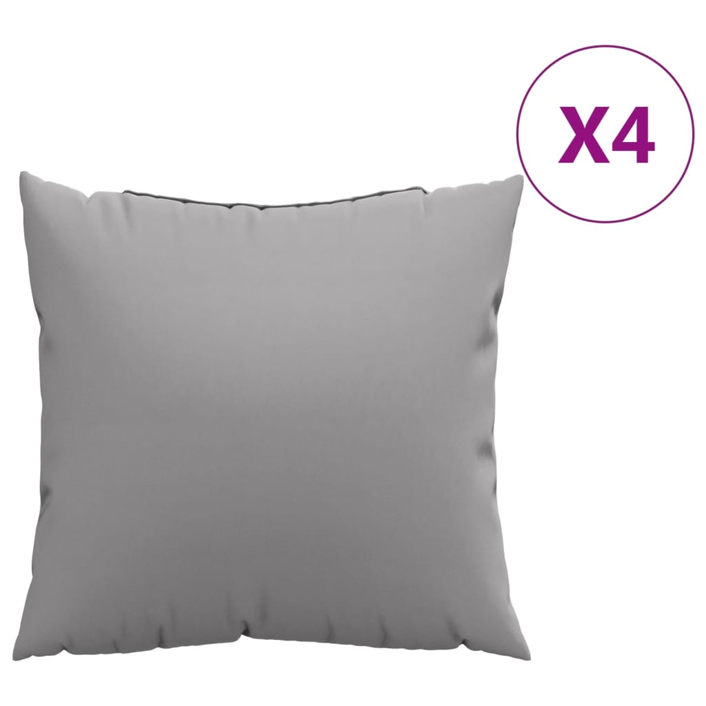 Cuscini Decorativi 4 pz Grigi 60x60 cm in Tessuto