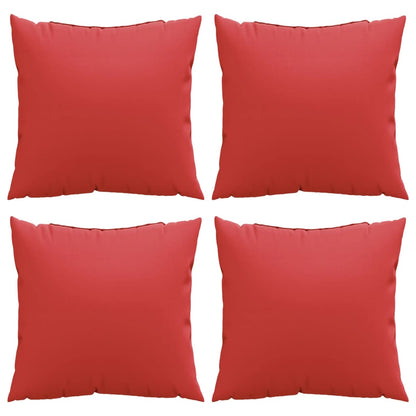 Cuscini Decorativi 4 pz Rossi 60x60 cm in Tessuto