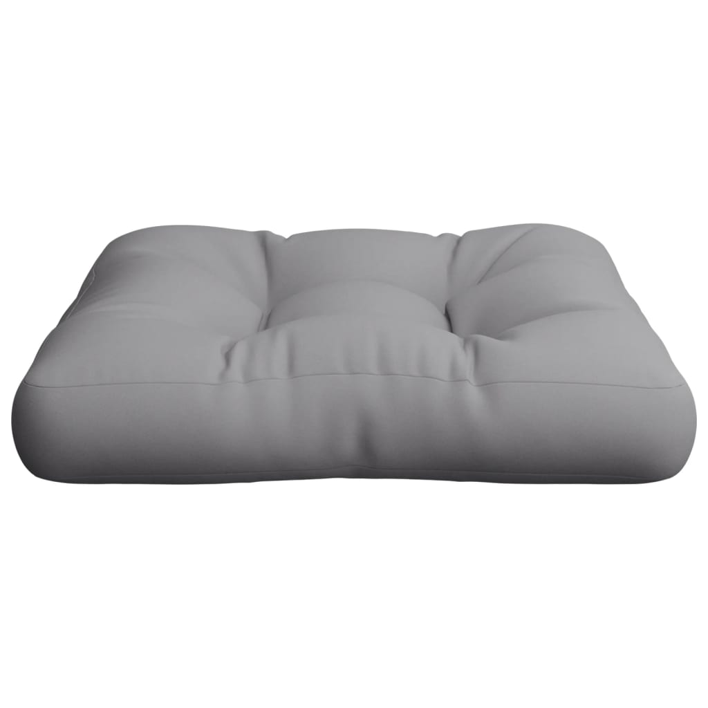 Cuscino per Pallet Grigio 60x60x12 cm in Tessuto