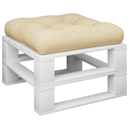 Cuscino per Pallet Beige 60x60x12 cm in Tessuto