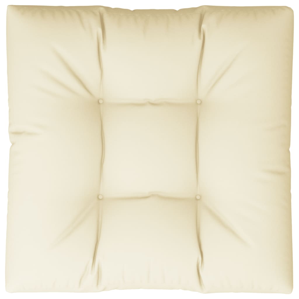 Cuscino per Pallet Crema 80x80x12 cm in Tessuto