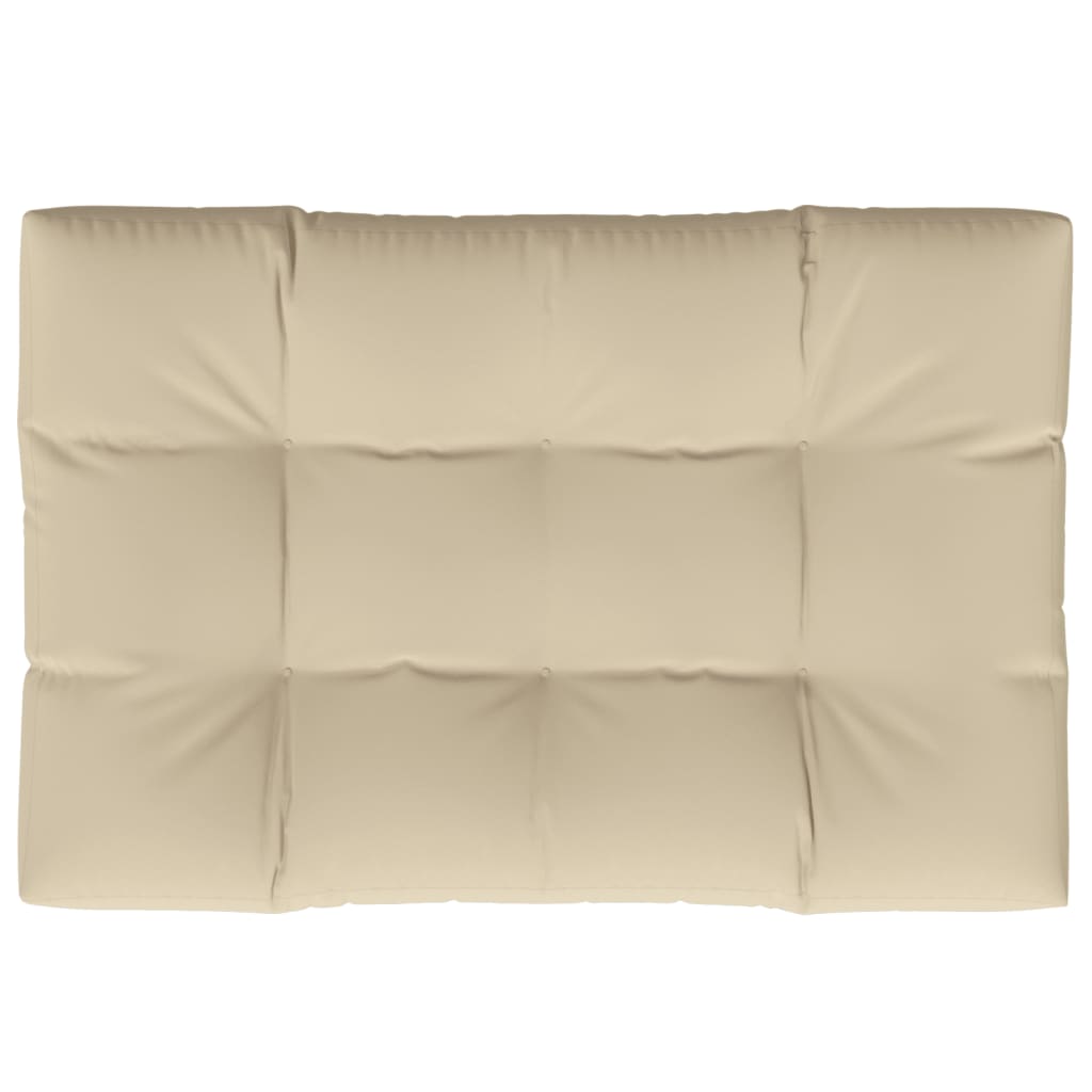 Cuscino per Pallet Beige 120x80x12 cm in Tessuto