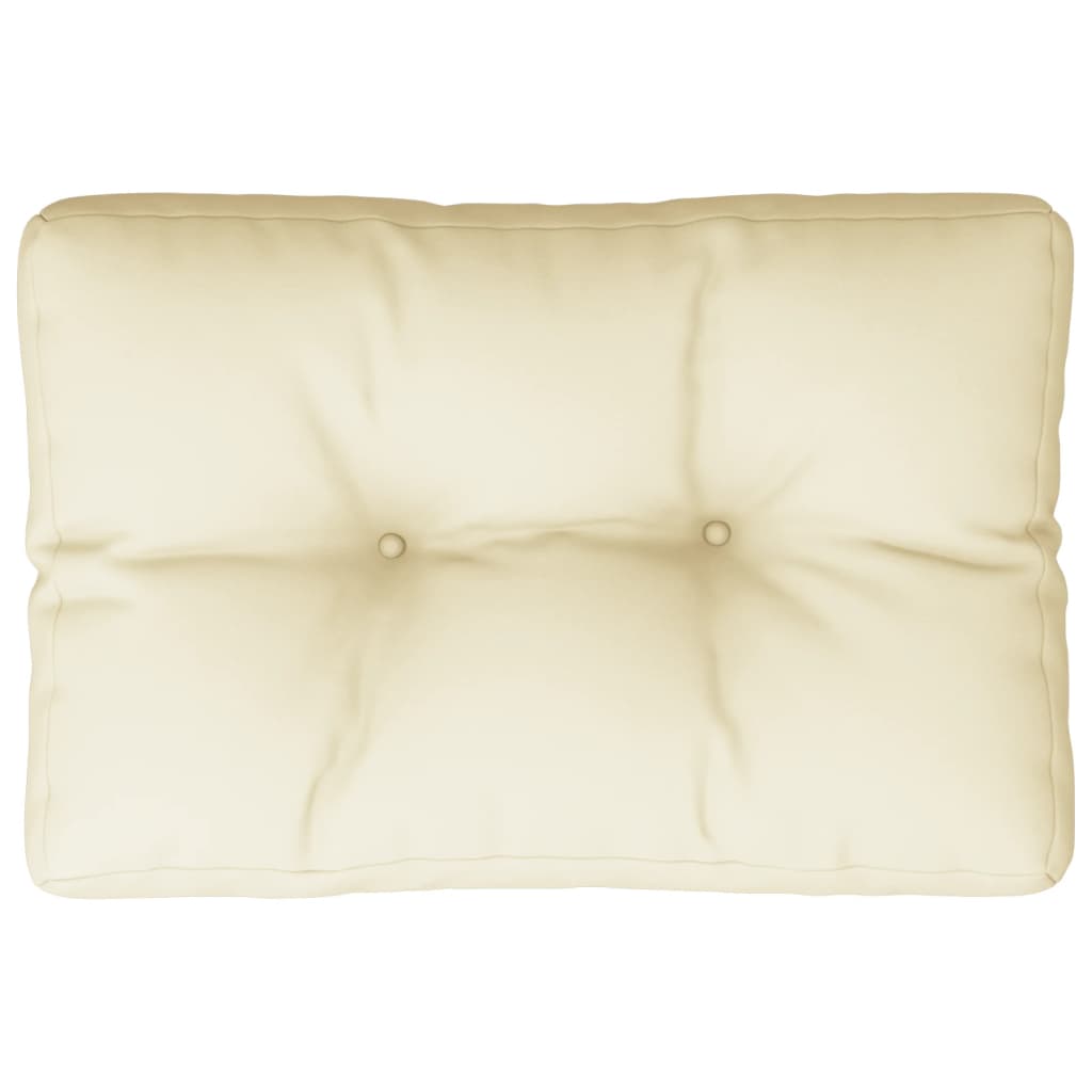 Cuscino per Pallet Crema 60x40x12 cm in Tessuto