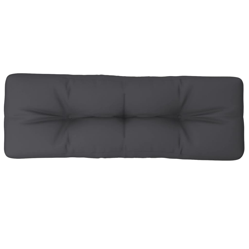 Cuscino per Pallet Antracite 120x40x12 cm in Tessuto
