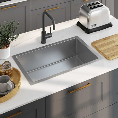 Lavello da Cucina Lavorato a Mano in Acciaio Inox