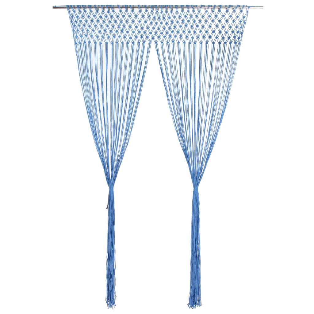 Tenda MacramÃ¨ Blu 140x240 cm in Cotone