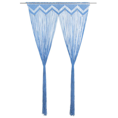 Tenda MacramÃ¨ Blu 140x240 cm in Cotone