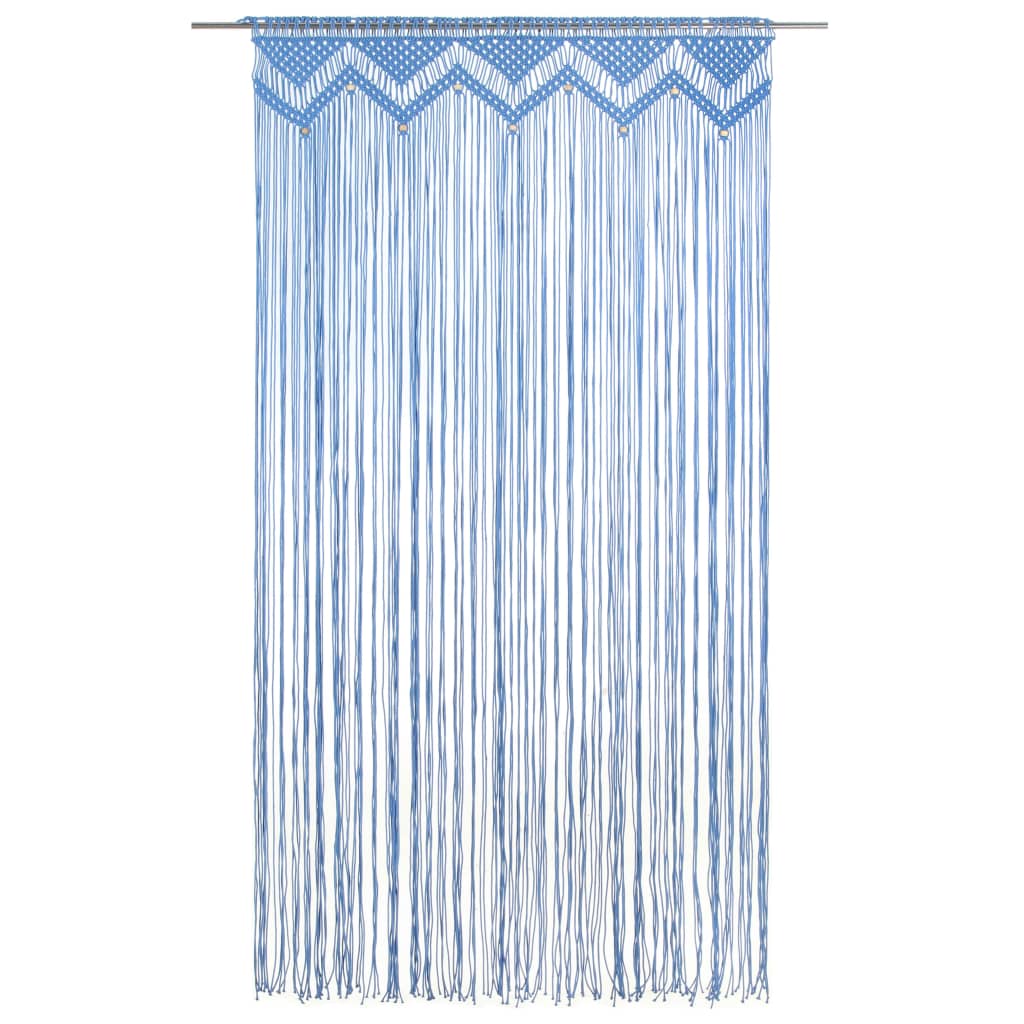 Tenda MacramÃ¨ Blu 140x240 cm in Cotone
