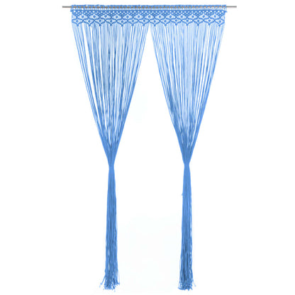 Tenda MacramÃ¨ Blu 140x240 cm in Cotone
