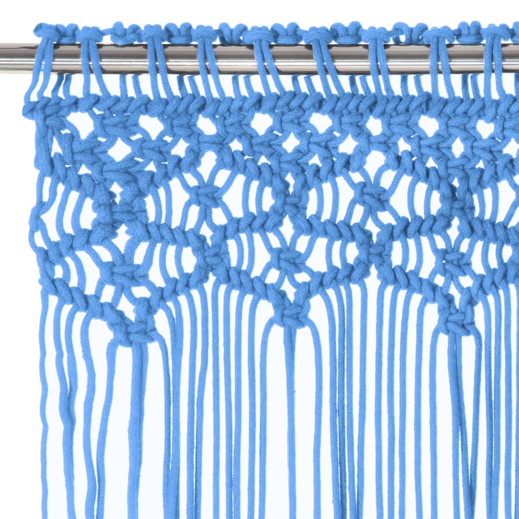 Tenda MacramÃ¨ Blu 140x240 cm in Cotone