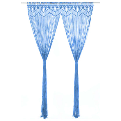 Tenda MacramÃ¨ Blu 140x240 cm in Cotone