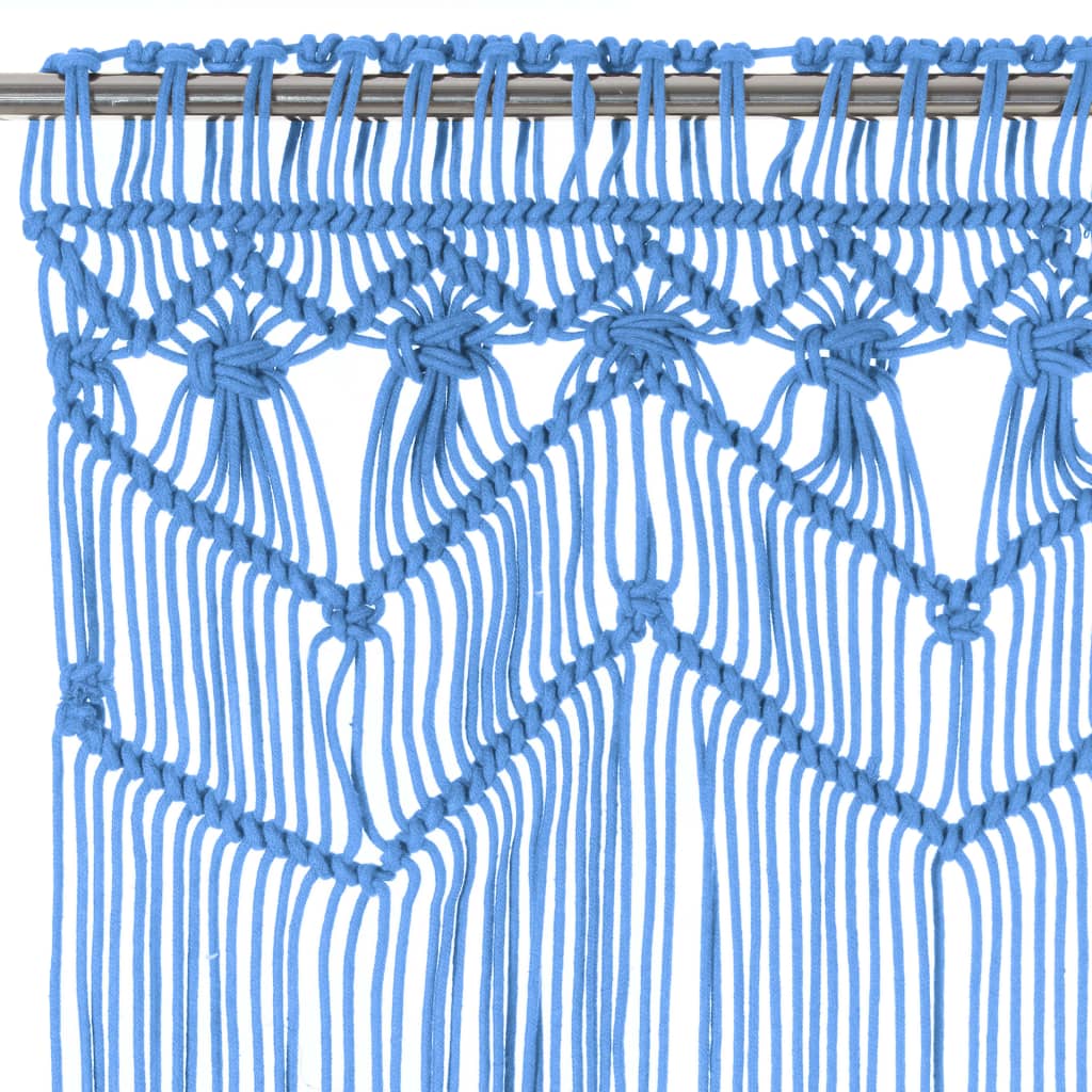 Tenda MacramÃ¨ Blu 140x240 cm in Cotone