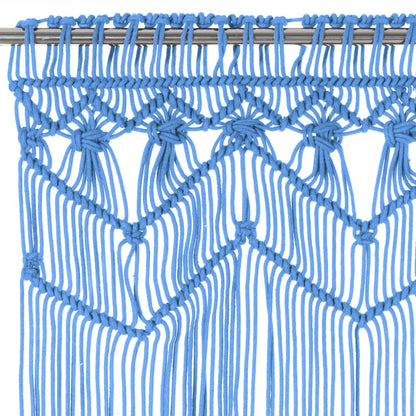 Tenda MacramÃ¨ Blu 140x240 cm in Cotone