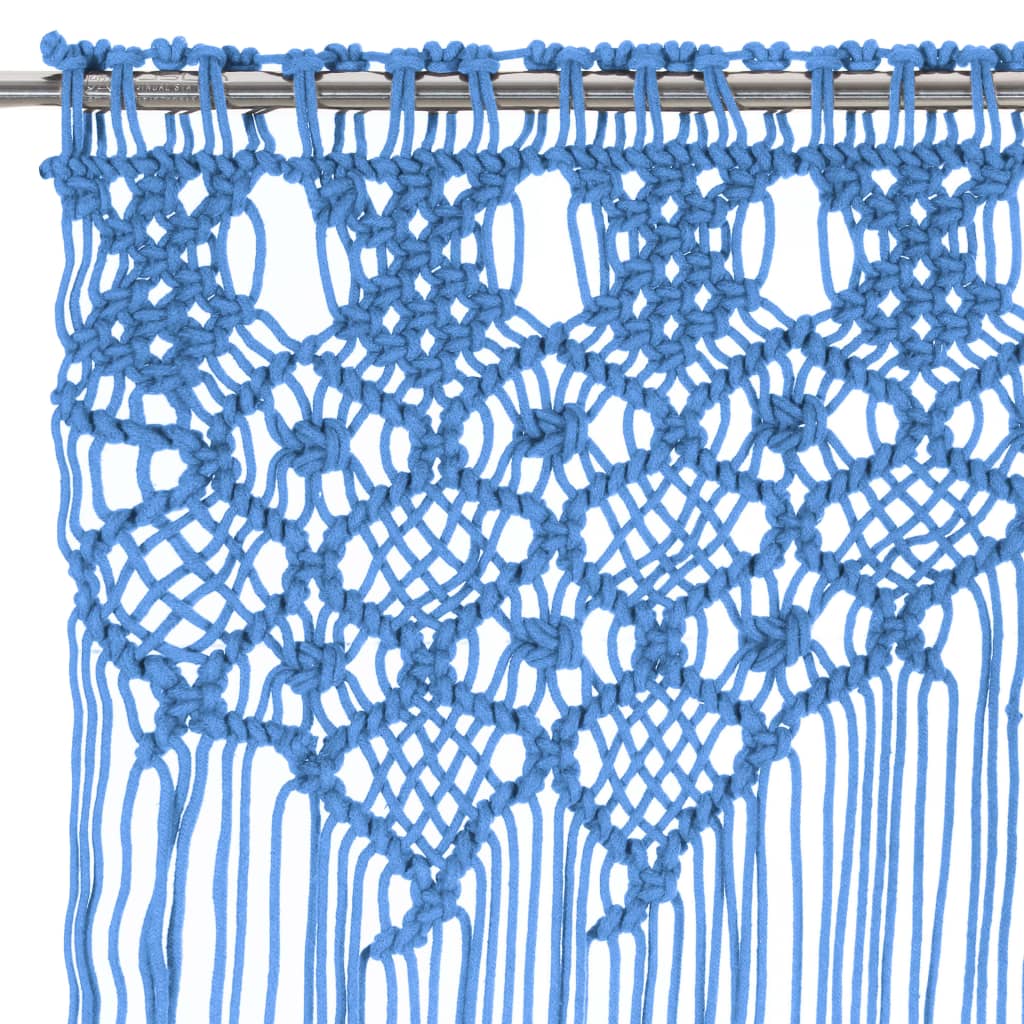 Tenda MacramÃ¨ Blu 140x240 cm in Cotone