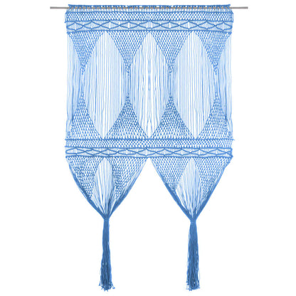 Tenda MacramÃ¨ Blu 140x240 cm in Cotone