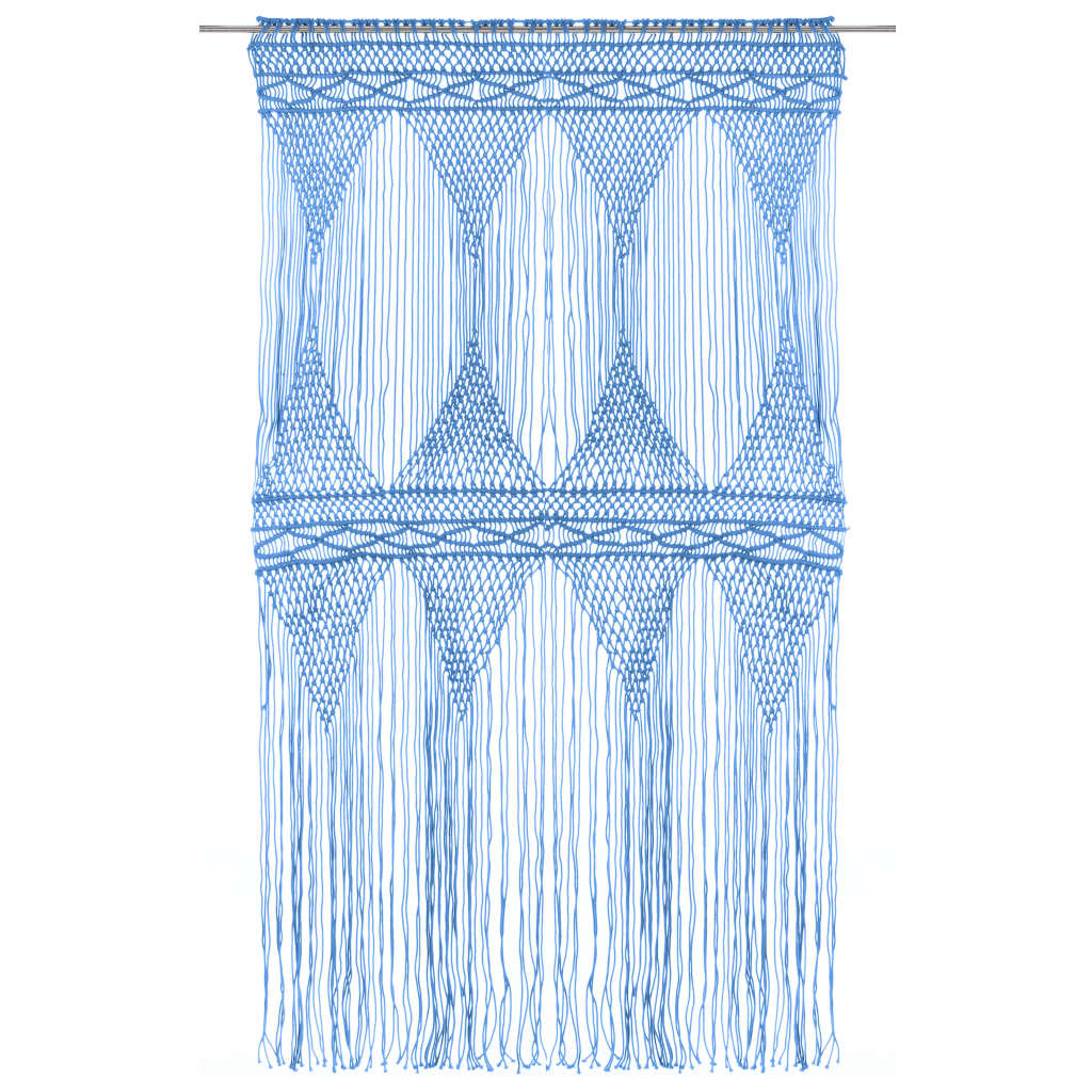Tenda MacramÃ¨ Blu 140x240 cm in Cotone
